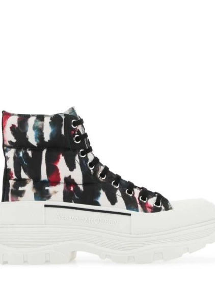 Affordable Men McQueen sneakers high-top Alexander graffiti-print 0312