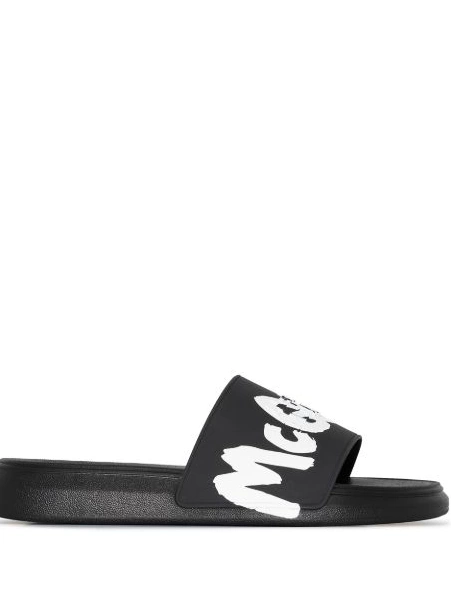 slides graffiti-logo Men slip-on McQueen Alexander 0313