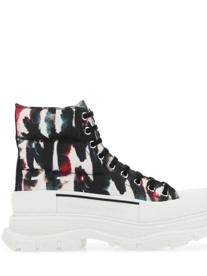 Affordable Men McQueen sneakers high-top Alexander graffiti-print 0312